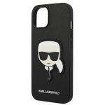 Carcasa Karl Lagerfeld Saffiano Karl Head Patch compatibila cu iPhone 14 Plus, Negru 7 - lerato.ro