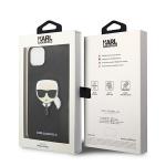Carcasa Karl Lagerfeld Saffiano Karl Head Patch compatibila cu iPhone 14 Plus, Negru 9 - lerato.ro