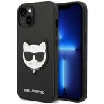 Carcasa Karl Lagerfeld Saffiano Choupette Head Patch compatibila cu iPhone 14 Plus, Negru 4 - lerato.ro