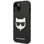 Carcasa Karl Lagerfeld Saffiano Choupette Head Patch compatibila cu iPhone 14 Plus, Negru 3 - lerato.ro