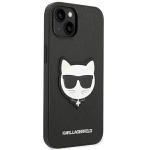 Carcasa Karl Lagerfeld Saffiano Choupette Head Patch compatibila cu iPhone 14 Plus, Negru 5 - lerato.ro