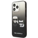 Carcasa Karl Lagerfeld Ikonik Karl and Choupette compatibila cu iPhone 13 / 13 Pro, Negru 3 - lerato.ro