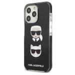 Carcasa Karl Lagerfeld Karl and Choupette Head compatibila cu iPhone 13 / 13 Pro, Negru 3 - lerato.ro