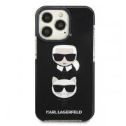 Carcasa Karl Lagerfeld Karl and Choupette Head compatibila cu iPhone 13 / 13 Pro, Negru