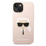 Carcasa Karl Lagerfeld Silicon Karl Head compatibila cu iPhone 14 Plus, Roz 2 - lerato.ro