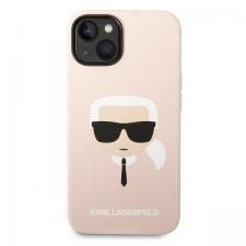 Carcasa Karl Lagerfeld Silicon Karl Head compatibila cu iPhone 14 Plus, Roz