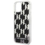 Carcasa Karl Lagerfeld Liquid Glitter Monogram compatibila cu iPhone 14 Plus, Negru 7 - lerato.ro