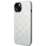 Carcasa Karl Lagerfeld Monogram Iridescent compatibila cu iPhone 14 Plus, Silver 3 - lerato.ro