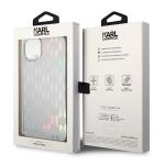 Carcasa Karl Lagerfeld Monogram Iridescent compatibila cu iPhone 14 Plus, Silver 9 - lerato.ro