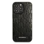 Carcasa Karl Lagerfeld Monogram Plaque compatibila cu iPhone 13 / 13 Pro, Negru 2 - lerato.ro