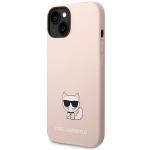 Carcasa Karl Lagerfeld Silicone Choupette Body compatibila cu iPhone 14 Plus, Roz 3 - lerato.ro