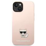 Carcasa Karl Lagerfeld Silicone Choupette Body compatibila cu iPhone 14 Plus, Roz 2 - lerato.ro