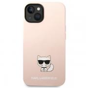 Carcasa Karl Lagerfeld Silicone Choupette Body compatibila cu iPhone 14 Plus, Roz