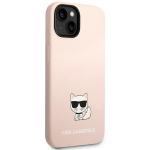 Carcasa Karl Lagerfeld Silicone Choupette Body compatibila cu iPhone 14 Plus, Roz 5 - lerato.ro