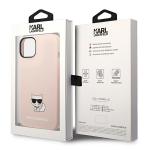 Carcasa Karl Lagerfeld Silicone Choupette Body compatibila cu iPhone 14 Plus, Roz 9 - lerato.ro