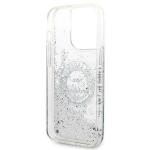 Carcasa Karl Lagerfeld Liquid Glitter RSG compatibila cu iPhone 14 Pro, Silver 8 - lerato.ro