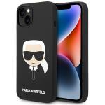 Carcasa Karl Lagerfeld Silicone Karl Head compatibila cu iPhone 14 Plus, Negru 4 - lerato.ro