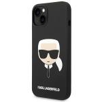 Carcasa Karl Lagerfeld Silicone Karl Head compatibila cu iPhone 14 Plus, Negru 3 - lerato.ro