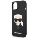 Carcasa Karl Lagerfeld Silicone Karl Head compatibila cu iPhone 14 Plus, Negru 7 - lerato.ro