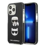 Carcasa Karl Lagerfeld Karl and Choupette Head compatibila cu iPhone 13 Pro Max, Negru 4 - lerato.ro