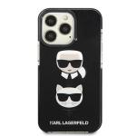 Carcasa Karl Lagerfeld Karl and Choupette Head compatibila cu iPhone 13 Pro Max, Negru 2 - lerato.ro