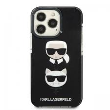 Carcasa Karl Lagerfeld Karl and Choupette Head compatibila cu iPhone 13 Pro Max, Negru