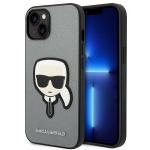 Carcasa Karl Lagerfeld Saffiano Karl Head Patch compatibila cu iPhone 14 Plus, Silver 4 - lerato.ro