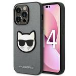 Carcasa Karl Lagerfeld Saffiano Choupette Head Patch compatibila cu iPhone 14 Pro, Silver 4 - lerato.ro