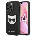 Carcasa Karl Lagerfeld Saffiano Choupette Head Patch compatibila cu iPhone 14 Pro, Negru 4 - lerato.ro