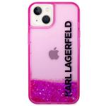 Carcasa Karl Lagerfeld Liquid Glitter Elong compatibila cu iPhone 14 Plus, Roz 2 - lerato.ro