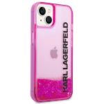 Carcasa Karl Lagerfeld Liquid Glitter Elong compatibila cu iPhone 14 Plus, Roz 5 - lerato.ro