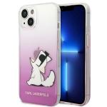 Carcasa Karl Lagerfeld Choupette Fun compatibila cu iPhone 14 Plus, Roz 4 - lerato.ro