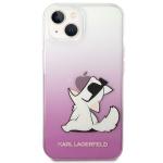 Carcasa Karl Lagerfeld Choupette Fun compatibila cu iPhone 14 Plus, Roz 2 - lerato.ro