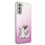 Carcasa Karl Lagerfeld Choupette Fun compatibila cu Samsung Galaxy S21 Plus, Roz 5 - lerato.ro