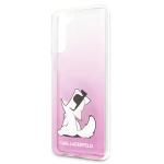 Carcasa Karl Lagerfeld Choupette Fun compatibila cu Samsung Galaxy S21 Plus, Roz 7 - lerato.ro