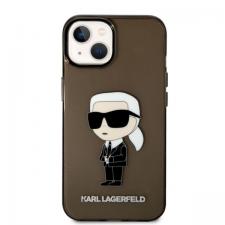 Carcasa Karl Lagerfeld Ikonik Karl compatibila cu iPhone 14 Plus, Negru