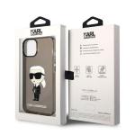 Carcasa Karl Lagerfeld Ikonik Karl compatibila cu iPhone 14 Plus, Negru 9 - lerato.ro