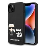 Carcasa Karl Lagerfeld Liquid Silicone Karl & Choupette Magsafe compatibila cu iPhone 14 Plus, Negru 4 - lerato.ro