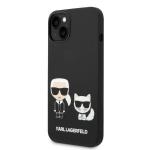 Carcasa Karl Lagerfeld Liquid Silicone Karl & Choupette Magsafe compatibila cu iPhone 14 Plus, Negru 3 - lerato.ro