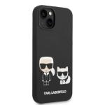 Carcasa Karl Lagerfeld Liquid Silicone Karl & Choupette Magsafe compatibila cu iPhone 14 Plus, Negru 5 - lerato.ro