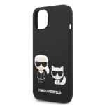 Carcasa Karl Lagerfeld Liquid Silicone Karl & Choupette Magsafe compatibila cu iPhone 14 Plus, Negru 7 - lerato.ro