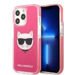 Carcasa Karl Lagerfeld Choupette Head compatibila cu iPhone 13 Pro Max, Fucsia 4 - lerato.ro