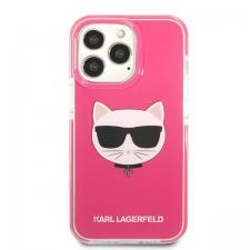 Carcasa Karl Lagerfeld Choupette Head compatibila cu iPhone 13 Pro Max, Fucsia