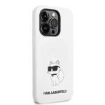 Carcasa Karl Lagerfeld Silicon Choupette cu MagSafe compatibila cu iPhone 14 Pro Max, Alb 5 - lerato.ro