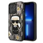 Carcasa Karl Lagerfeld Flower Ikonik Karl compatibila cu iPhone 13 / 13 Pro, Gri 4 - lerato.ro