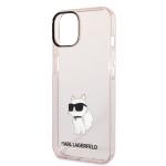 Carcasa Karl Lagerfeld Ikonik Choupette compatibila cu iPhone 14 Plus, Roz 7 - lerato.ro
