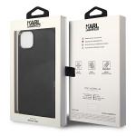 Carcasa Karl Lagerfeld Leather Perforated Logo compatibila cu iPhone 14 Plus, Negru 9 - lerato.ro