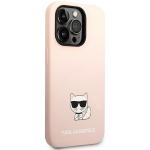 Carcasa Karl Lagerfeld Silicone Choupette Body compatibila cu iPhone 14 Pro, Roz 5 - lerato.ro