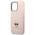 Carcasa Karl Lagerfeld Silicone Choupette Body compatibila cu iPhone 14 Pro, Roz 7 - lerato.ro