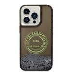 Carcasa Karl Lagerfeld Liquid Glitter RSG compatibila cu iPhone 14 Pro, Negru 2 - lerato.ro